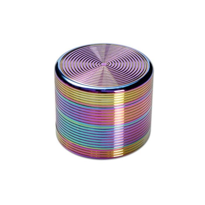 Grinder en Métal Couleur Huile Côtelé 4 parties (Black Leaf) 50 mm main product photo