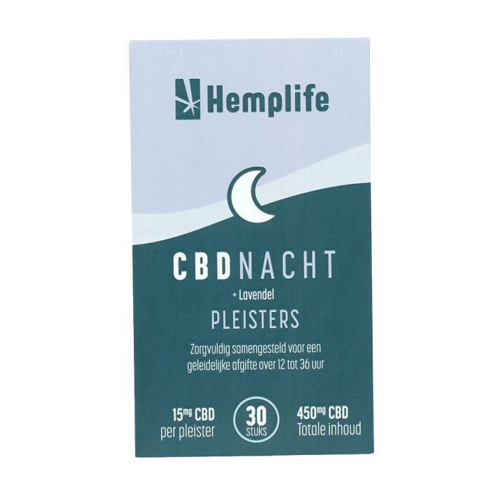 Patchs CBD Nuit 15 mg (Hemplife) 30 pièces main product photo