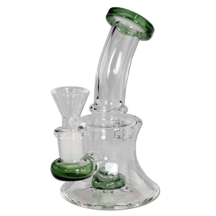 Mini Bang en Verre pour Dabbing & Weed (Black Leaf) main product photo