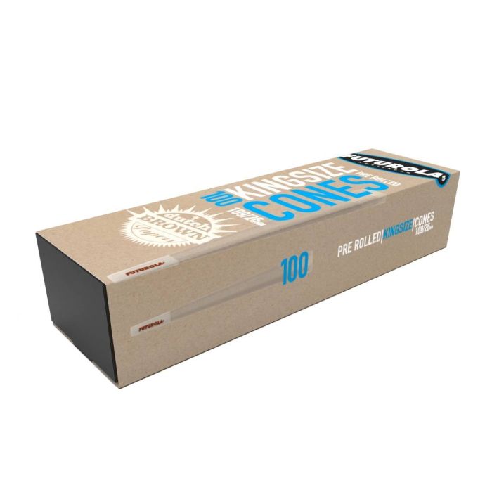 Cônes King-Size Joint Préroulé Marron (Futurola) 109 mm main product photo