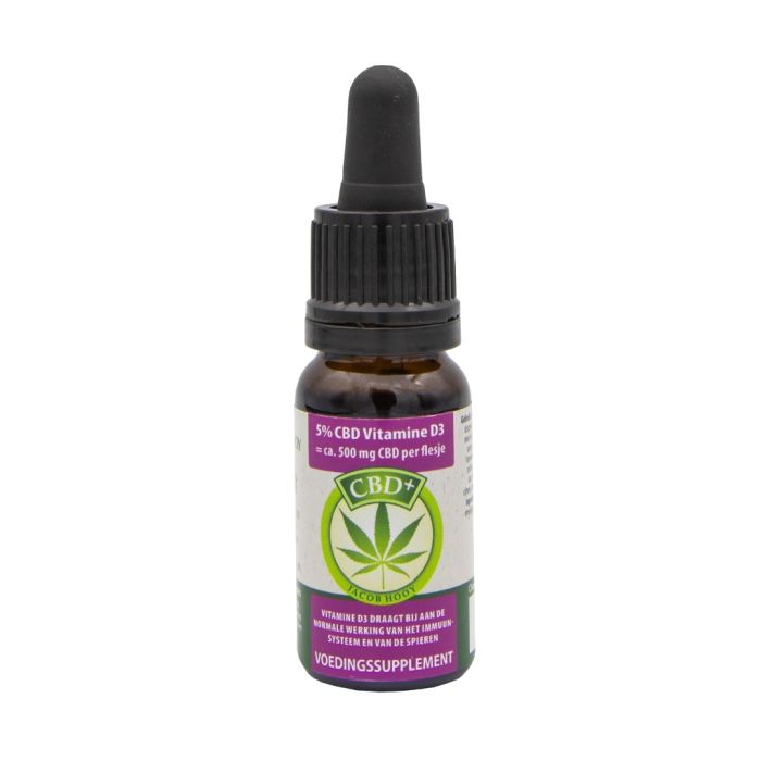 Huile CBD+ avec Vitamine D3 (Jacob Hooy) 5% 10 ml main product photo