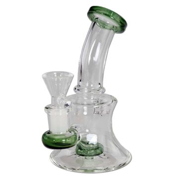 Mini Bang en Verre pour Dabbing & Weed (Black Leaf)