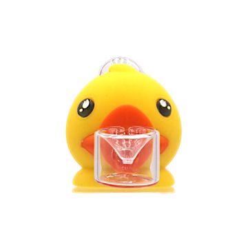 Pipe à Weed en forme de canard de bain en silicone – 10,5 cm