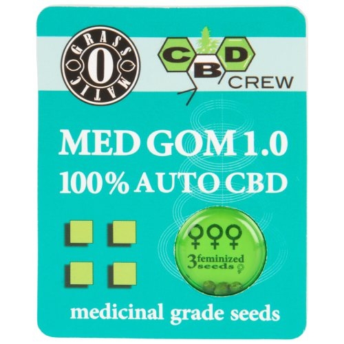 MED GOM 1.0 Autoflower (Grass O Matic / CBD Crew) 3 zaden MED GOM 1.0 Autoflower (Grass O Matic / CBD Crew) 3 zaden Dutch Headshop